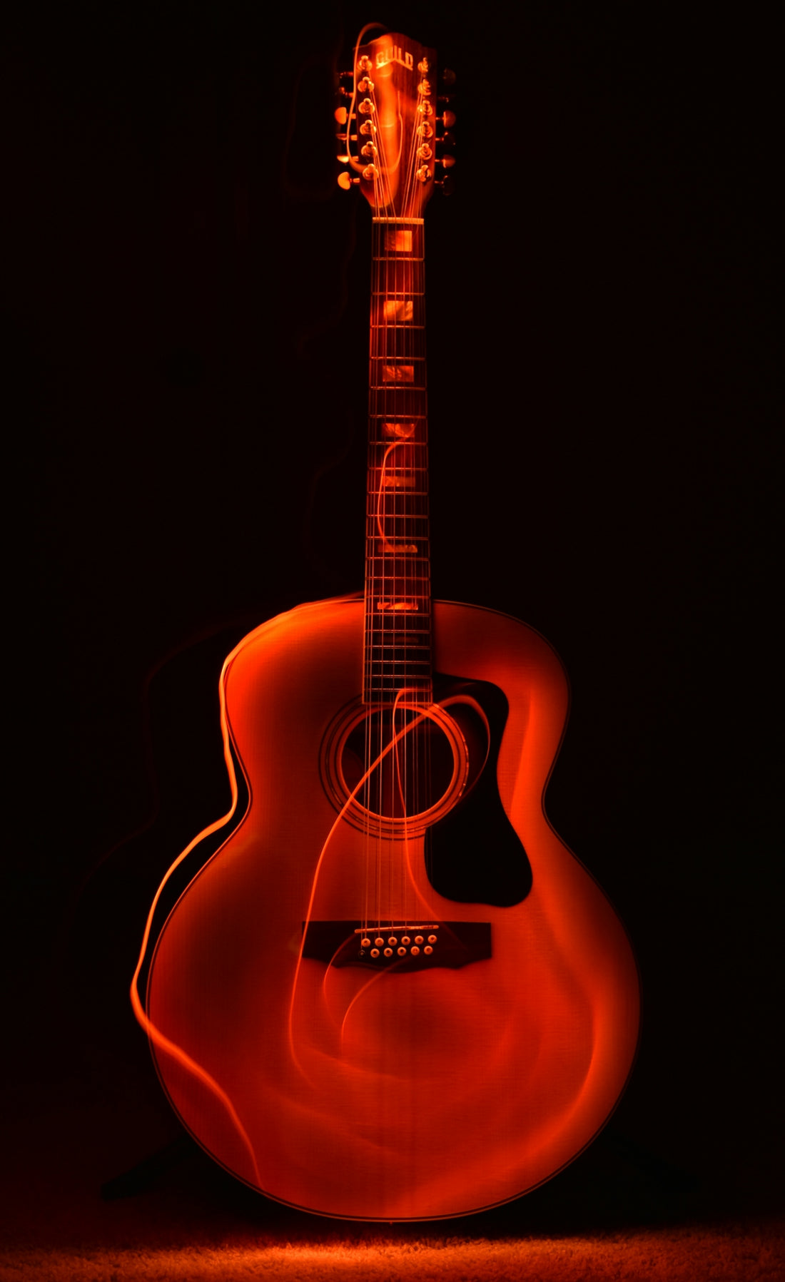 orange guitar wallpaper