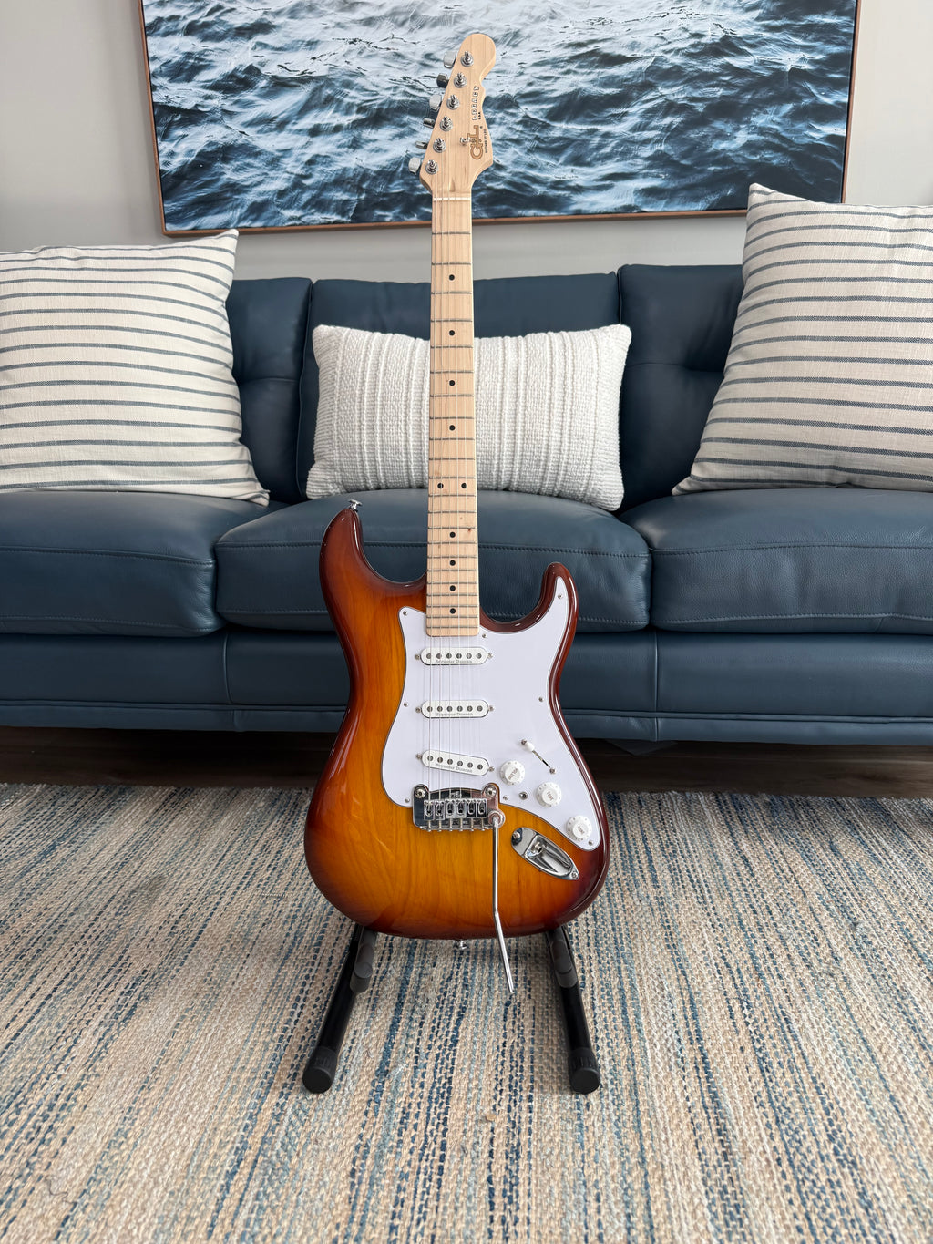 G&L Fullerton Deluxe Legacy SSS Alder Old School Tobacco Sunburst Finish Made In USA