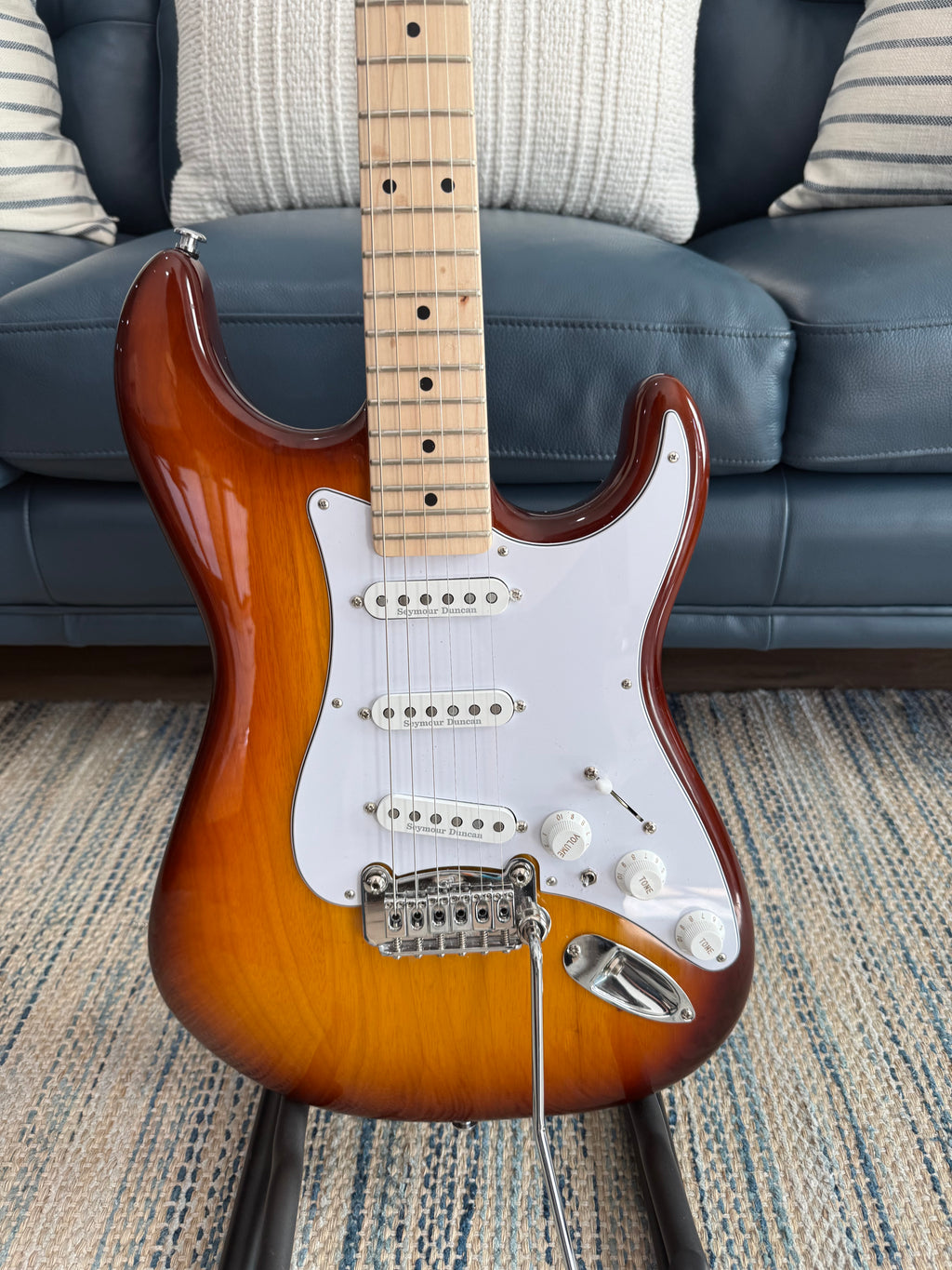 G&L Fullerton Deluxe Legacy SSS Alder Old School Tobacco Sunburst Finish Made In USA