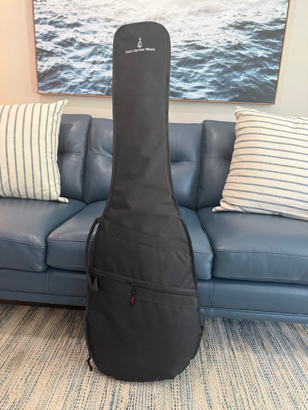 Palm Harbor Economy Electric Bass Guitar Gig Bag, new black padded case with handle and zipper for bass guitar protection.