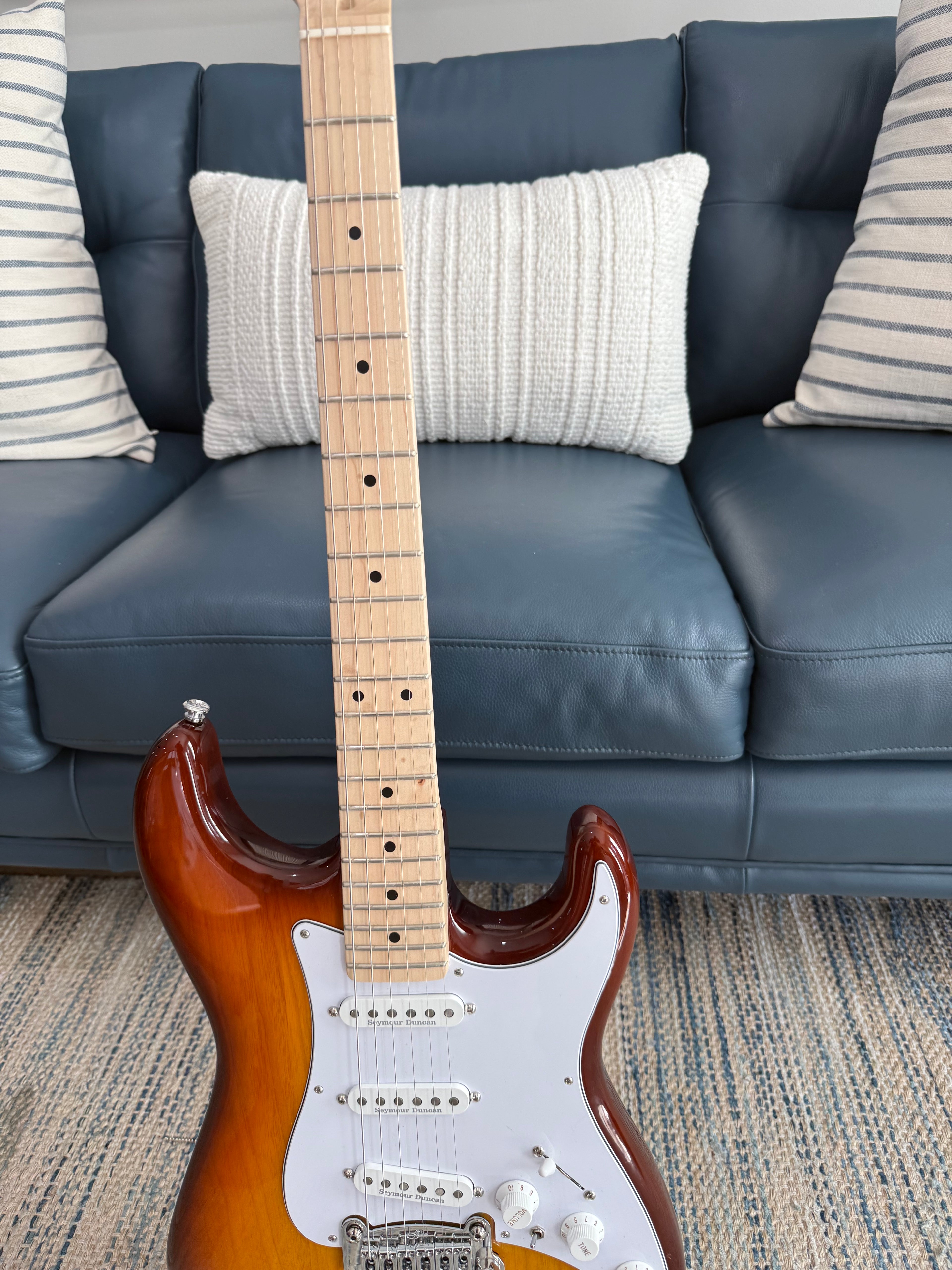 G&L Fullerton Deluxe Legacy SSS Alder Old School Tobacco Sunburst Finish Made In USA