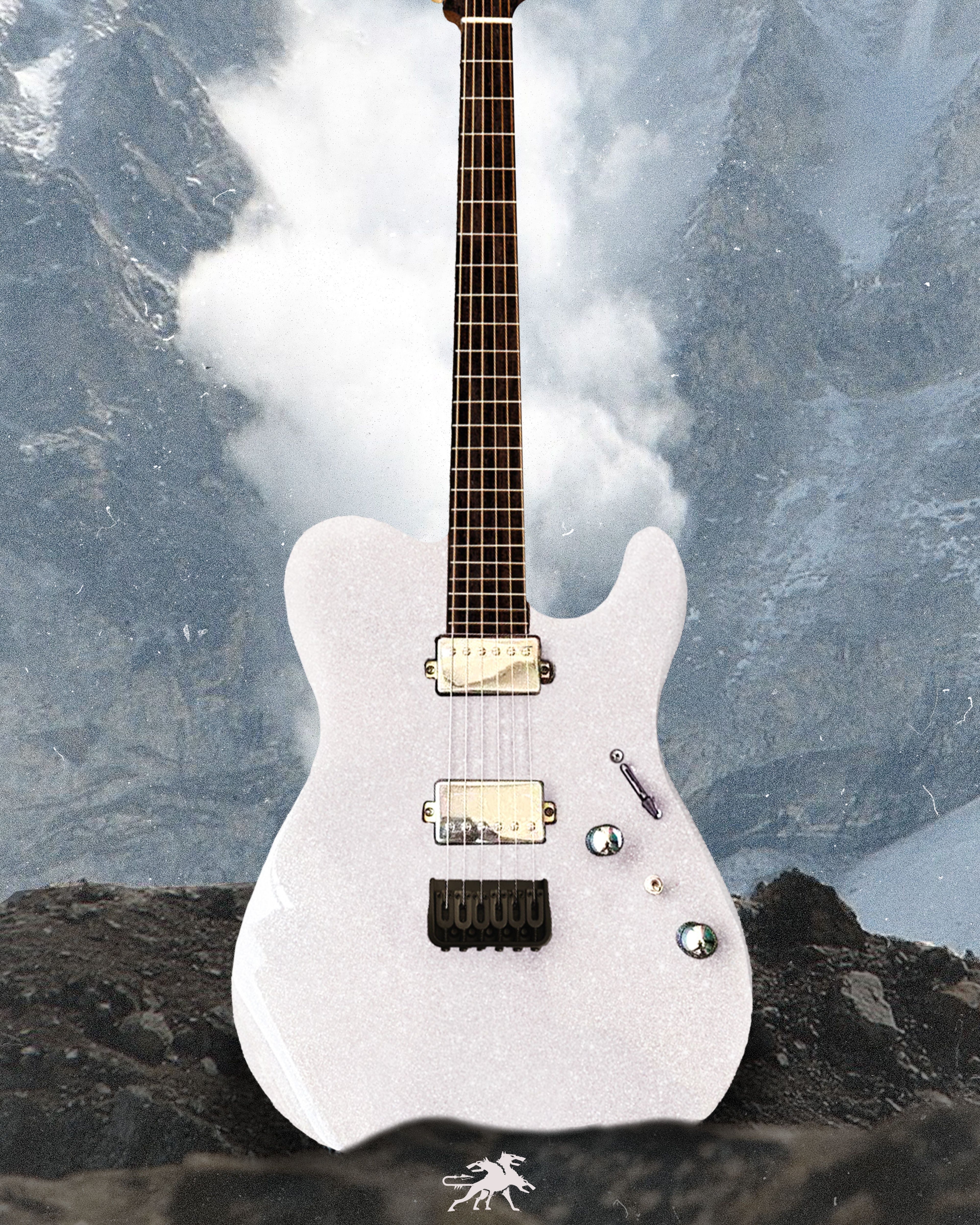 Cerberus Hermes 6HT Baritone in white sparkle finish with elegant design and polished details.