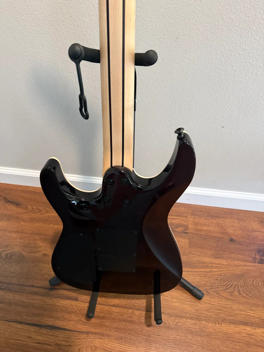 Used Jackson Pro Plus Series Dinky DKAQ in Ghost Burst finish with sleek body and distinctive contours.