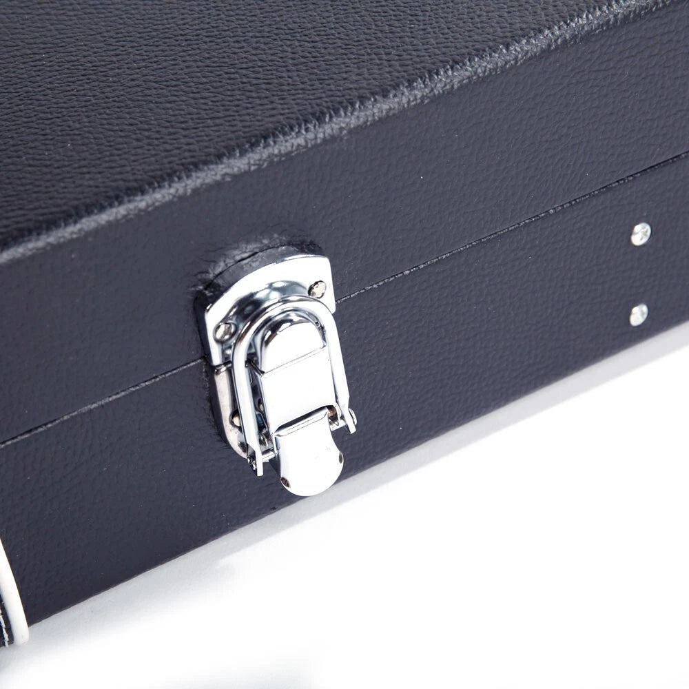 Palm Harbor Music high grade electric guitar hard case with square shape, sturdy design, and secure closure.