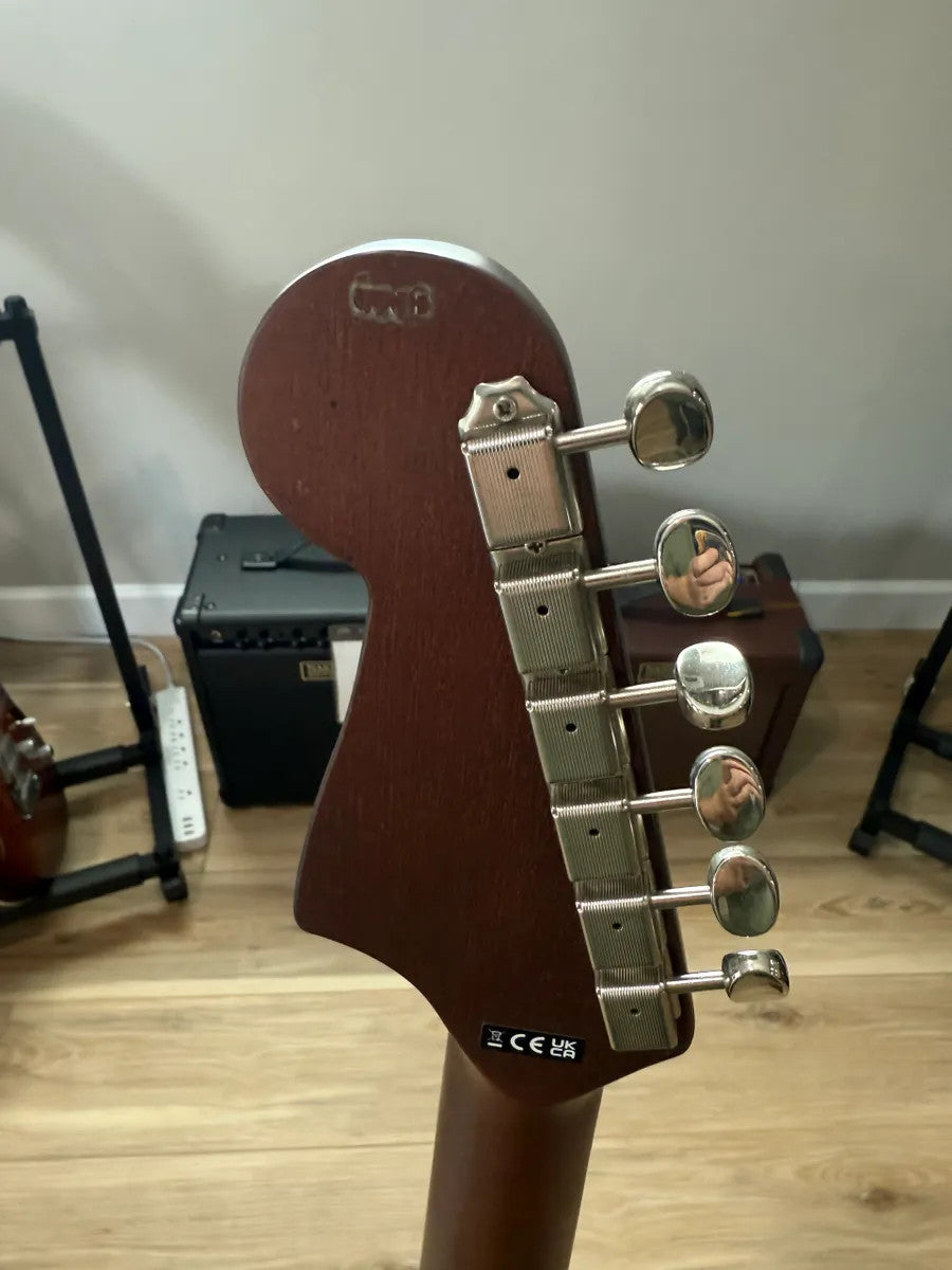Used Washburn Redondo Player Acoustic Electric Guitar with natural wood finish and classic body shape.