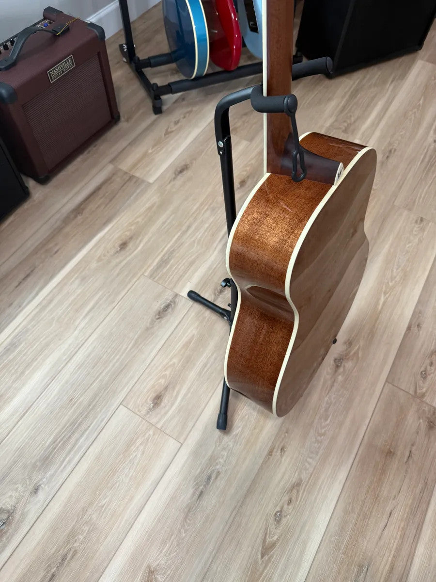 Used Washburn HG12SO WEK Heritage Acoustic Guitar with a natural wood finish and classic design.